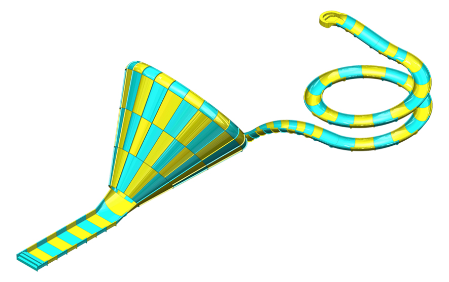 Funnel Raft Funnel 60 ft. Slide | 60ft Raft Funnel – Synergy Waterslides